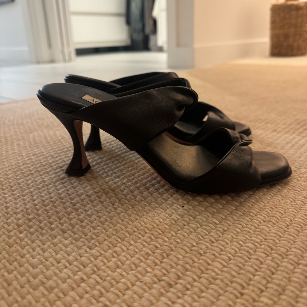 Aquazzura Twist Black Sandals 36 EU 75MM - Picture 4 of 9